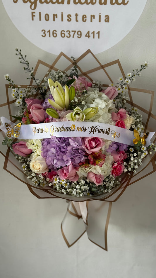 Ramo de graduación, bella y brillante