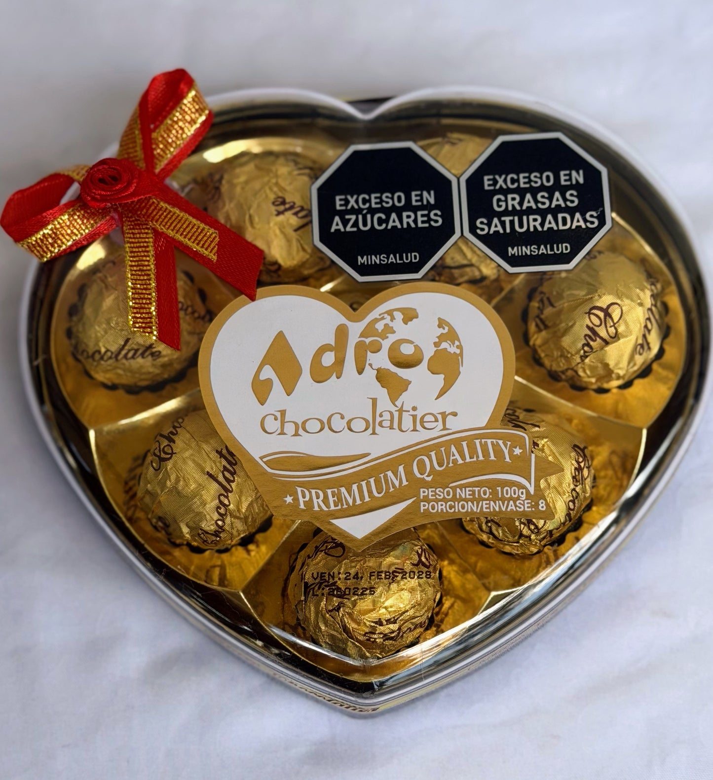 💝 caja de lujo de corazón de marca adrode 8 u🍫