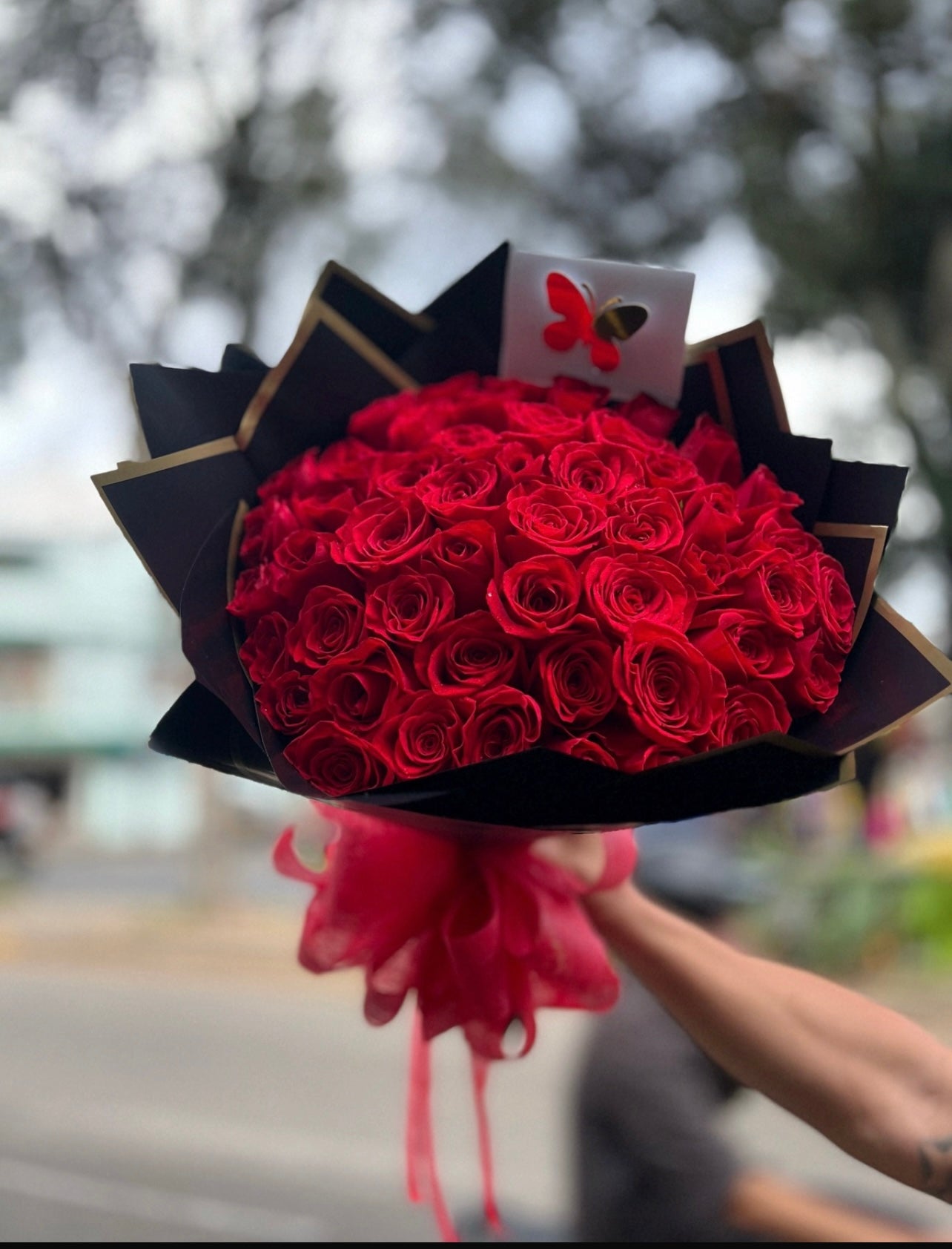 Bouquet de 50 Rosas Rojas Premium