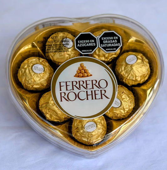 💝 caja de lujo de corazón de Ferrero, Rocher por 8 U🍫